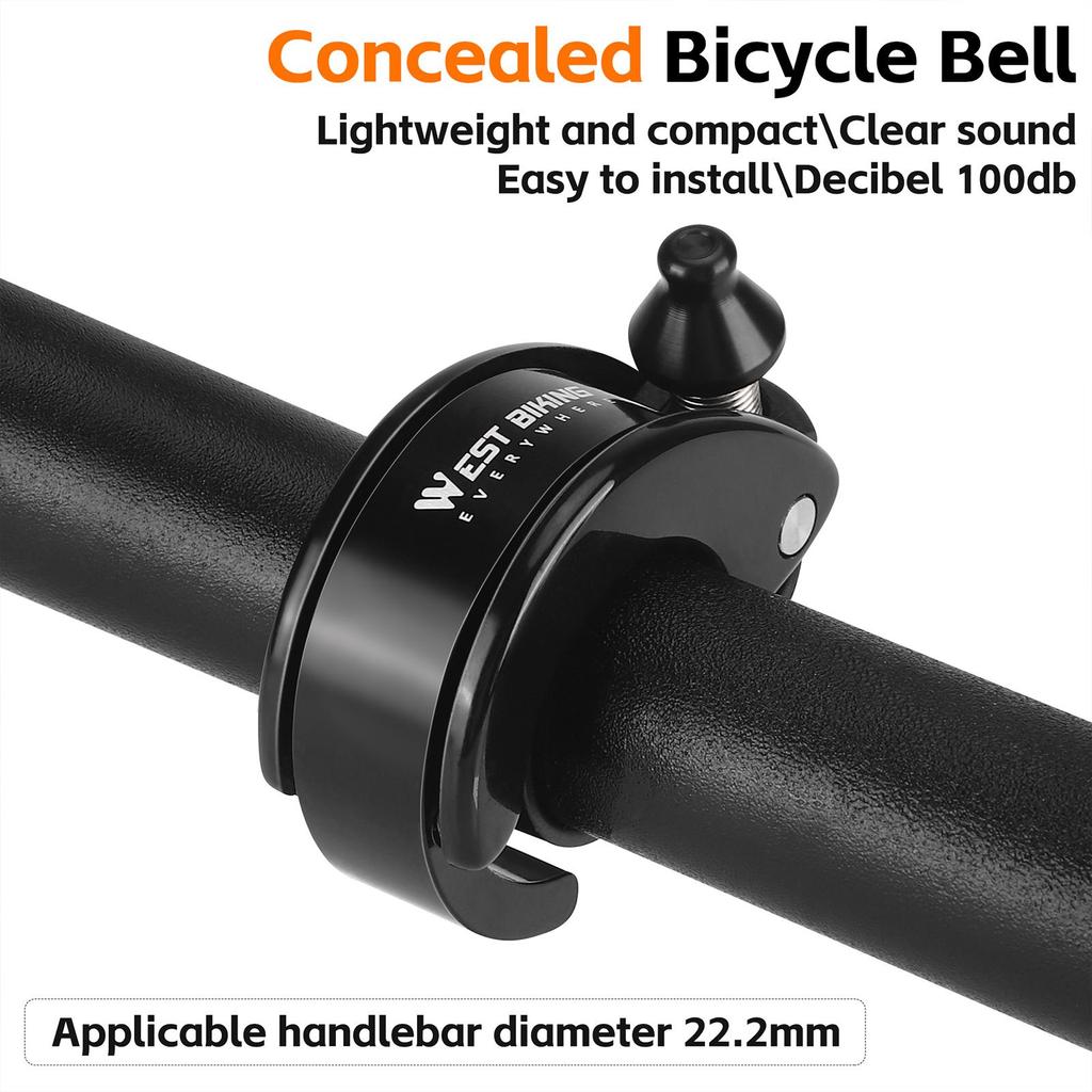 Bicycle Bell Hliníková slitina Bike Bell Ostrý zvuk Jízdní kolo na řídítka Bell Kolo se snadnou instalací