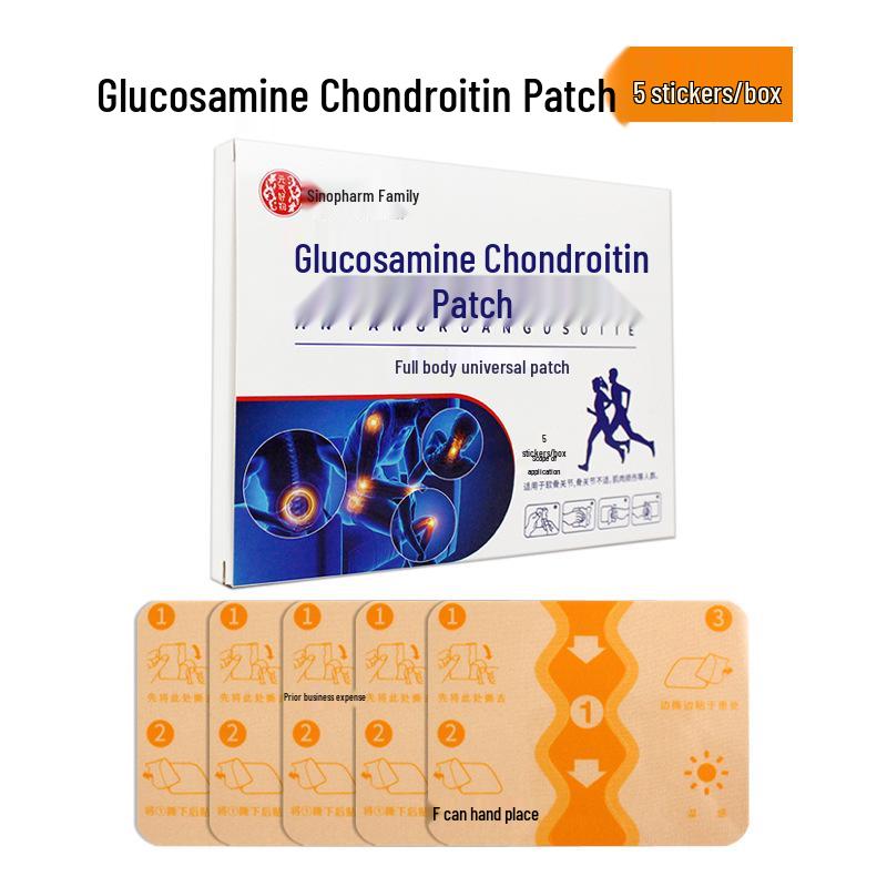 Vitality Goodies Glucosamin Chondroitin Elastischer Stoffpflaster für Halswirbel-, Knie-, Lendenwirbel- und Knochenunterstützung.