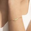 Authentic imported bracelet for women 24100216 Signature Feather Gold Bracelet [OLIIVA BURTON]