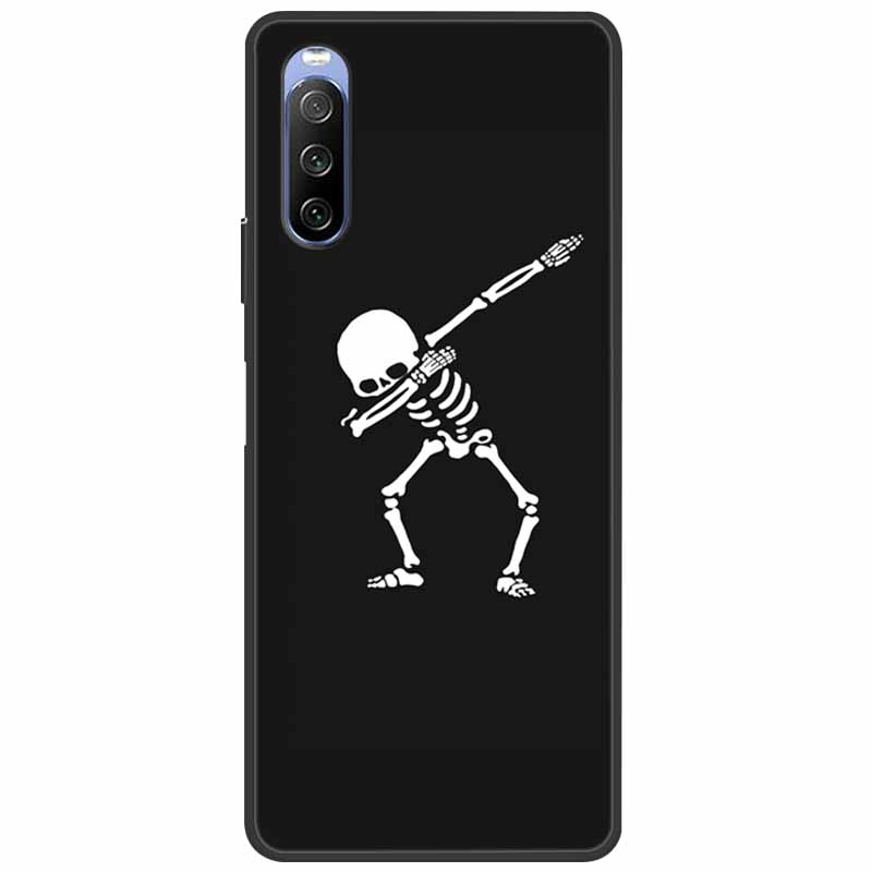 Soft Cover For Sony Xperia 10 III /5 III /1III Case Silicone Painted Marble Cat Funda Cover for Sony Xperia 1 II /10 II /5 Coque