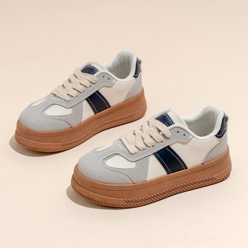 2025 Autumn New Ins Korean Version of Little White Shoes Student Fashion Platform Women's Shoes Versatile Casual Sports Shoes DX997