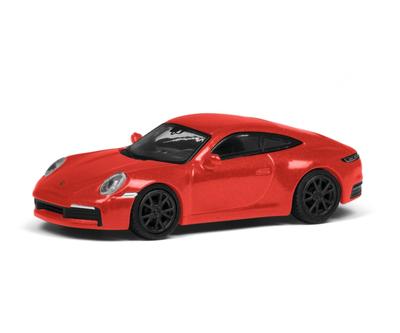 Schuco Scale HO Scale Porsche 911 Carrera S Red Diecast Car 1/87 (992)