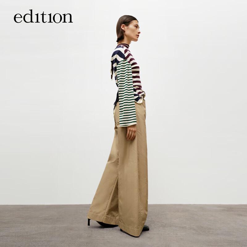 Edition Women's Striped Backless Tie-Knot Knit Top