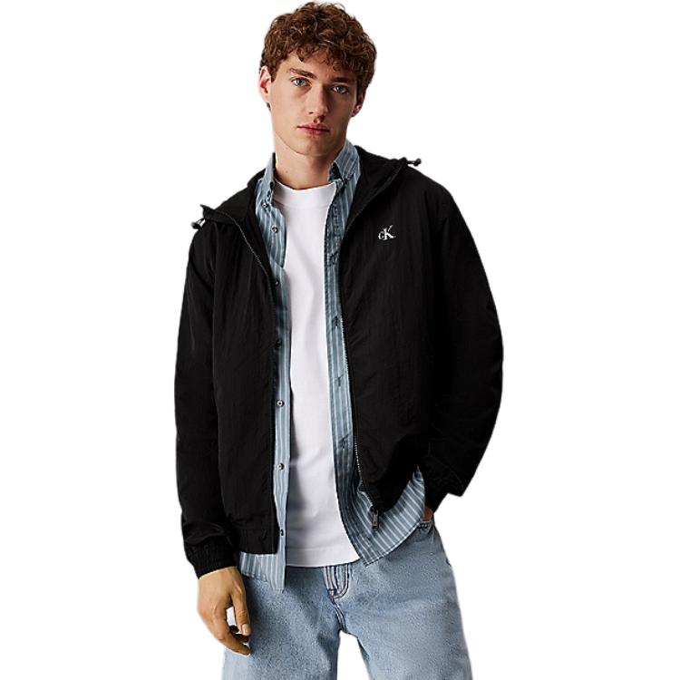 Calvin Klein Solid Color Recycled Polyester Pilot Jacket Men Jacket Black J30J323466-BEH