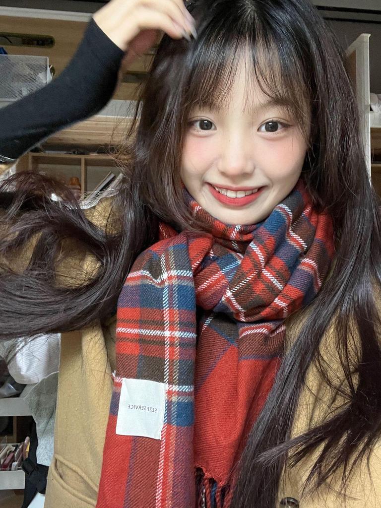 Women's Winter Imitation Cashmere Scarf - White Mohair Shawl Neck Warmer