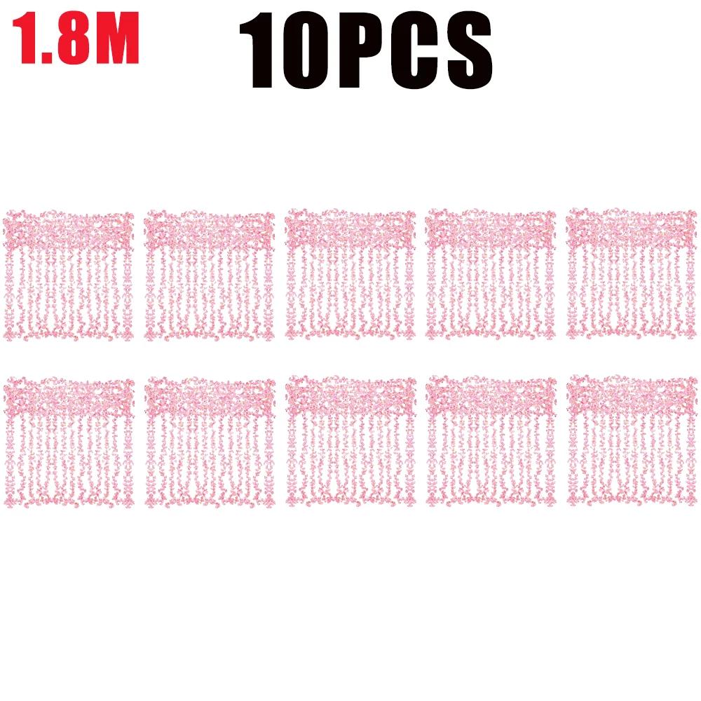 Artificial Pink Sakura Flower Garland Cherry Blossoms Vines Wedding Arch Decor Fake Floral Home Party Backdrop Decoration Gift