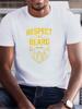 1pc Unisexs Plus Size Casual Tshirt With Respect The Beard Graphic Print Crew Neck Slight Stretch Regular Fit Geometric Pat