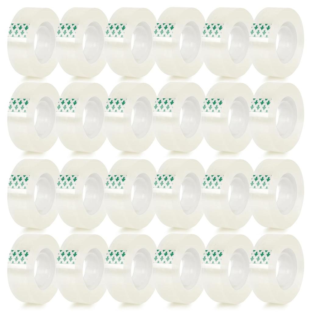12 Rolls Clear Tape, Transparent Tape Refills, Gift Wrap Tape 3/4 Inch x 1000 Inch, Clear Tape Refill Rolls for Gift Wrapping, Home, School Office