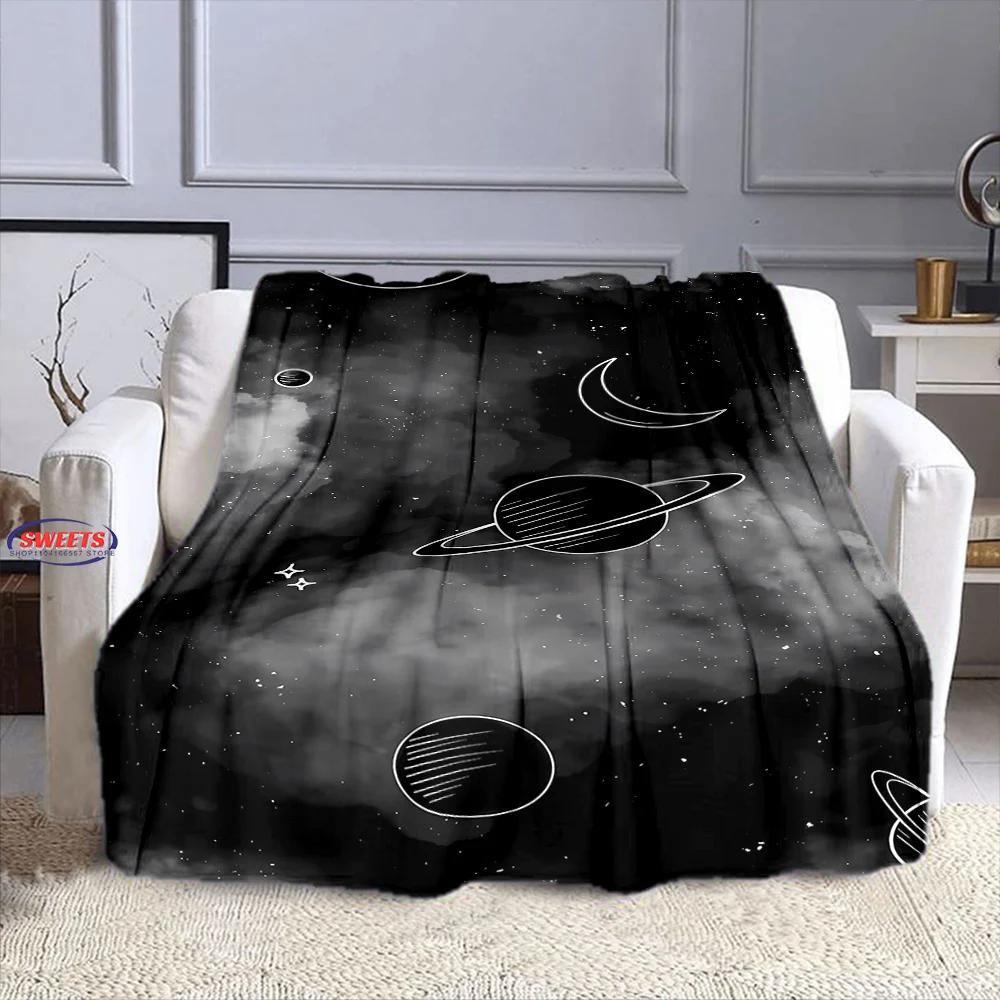 Comfortable and Soft Starry Sky Theme Blanket, Add Beauty To The Home, All Seasons, Home Office Can Be Used, Nap Camping Blanket