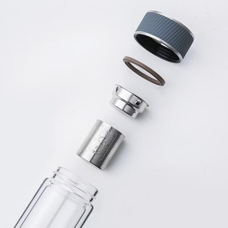 Thermos Double Wall Glass Tea Infuser Mug