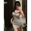 Sexy Lace Bodycon Dress Elegant Pure Desire Sleepwear Temptation Tank Mini Dress Lace V Neck Hot Sexy Korean Women Top 2Z3G
