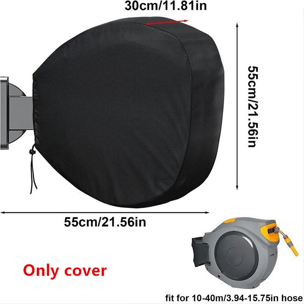 Black Oxford Cloth Garden Hose Reel Cover – Waterproof And Lightweight Rain Snow