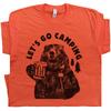 Let's Go Camping T Shirt Funny Bear Cool Saying Yellowstone Yosemite Men Women