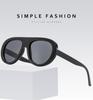 6pcs Fashion Oval Sun Glasses Women Large Frame Retro Sunglasses Sets UV Resistant Female Minimalist Style Glasses Unisex
