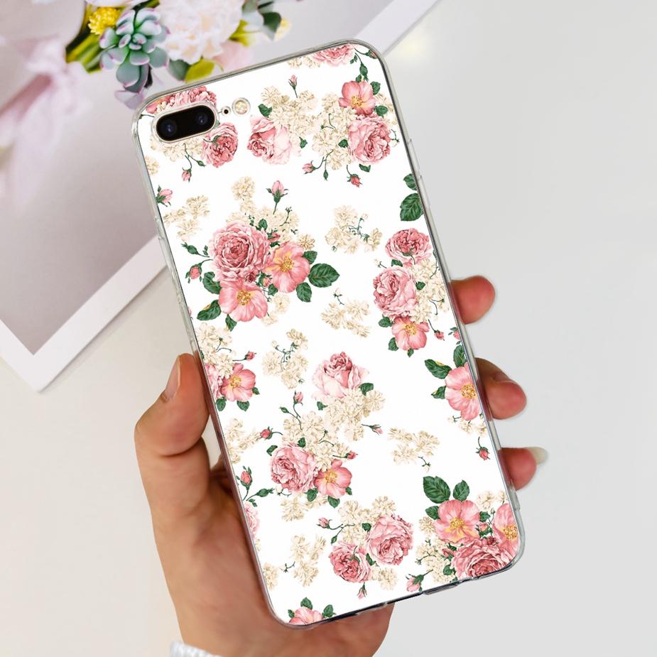 For IPhone 7 Plus Case iPhone8 Plus Fashion Painted Cover Clear Silicone Phone Case For iPhone 8 iPhone7 Plus Soft Fundas Bumper