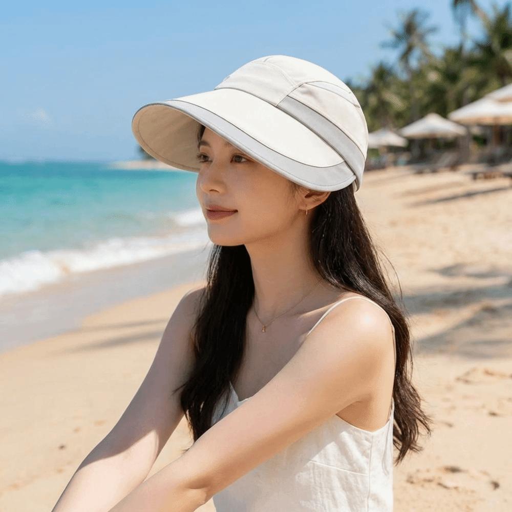 Color Blocking Duckbill Cap Nylon Empty Top Hat Breathable Sunshade Hat  Spring