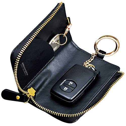 SEIWA Autozubehör Hello Kitty Schlüsseletui KT532 Smart Key Plus Kartenaufbewahrung S&G Schwarz Gold HELLO KITTY
