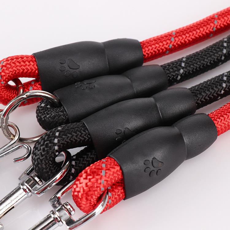 Pet Leash Dog Nylon Reflective Spring Explosion Proof Pulling Round Rope Pet Supplies