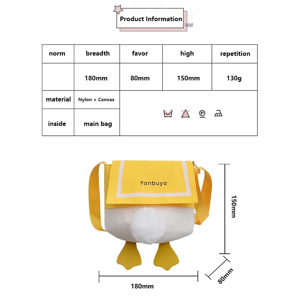 Cute Duck Crossbody Bag Kids Girls Plush Duck Purse Fluffy Kawaii Messenger Bags Shoulder Bags for