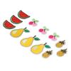 12Pcs Fruit Patches Cherry Ananas Pear Watermelon Cute Pattern Vivid Colors Iron On Patches for Bag