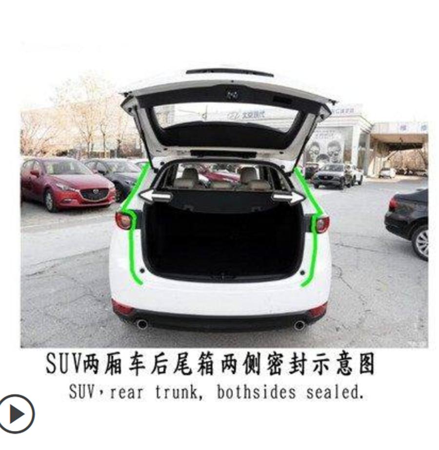 2Pcs 1.2M*2 Car Door Rubber Seal Weatherstrips Trunk Protection Sealant Strips