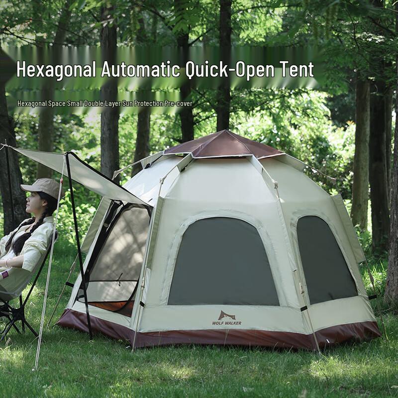 Langxingzhe Outdoor Automatic Folding Hexagonal Camping Tent