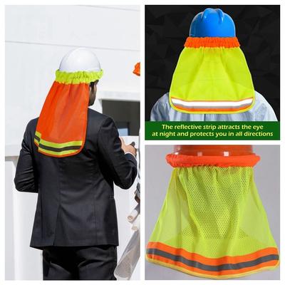 Reflektierender Schutzhelm Sonnenschutz Netzstoff Visierabdeckung Helme Reflektierstreifen Nackenschutz