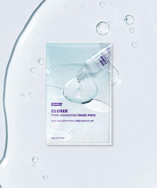 Frankly Closer Serum 60ML + Closer Masken-Set 5 Stück mit Poren-Bürste als Geschenk
