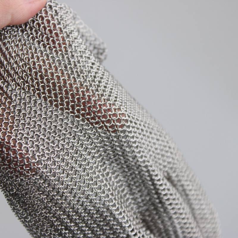 Stainless Steel Wire Mesh Anti-Cut Resistant Food Grade Safety Gloves with Adjustable Wristlet and Anti-Slip EN388/ANSI Cut 5 9