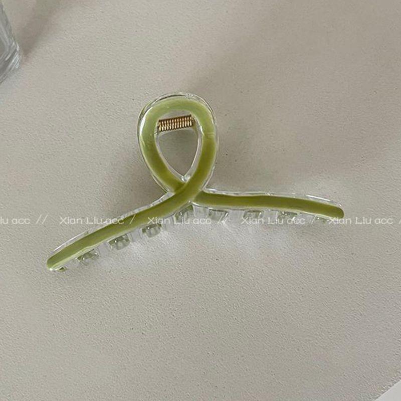 

Прозрачный зажим для захвата, большая женская шпилька для головы, дизайнерский зажим в виде акулы, весенне-летняя заколка для волос Transparent grasp clip