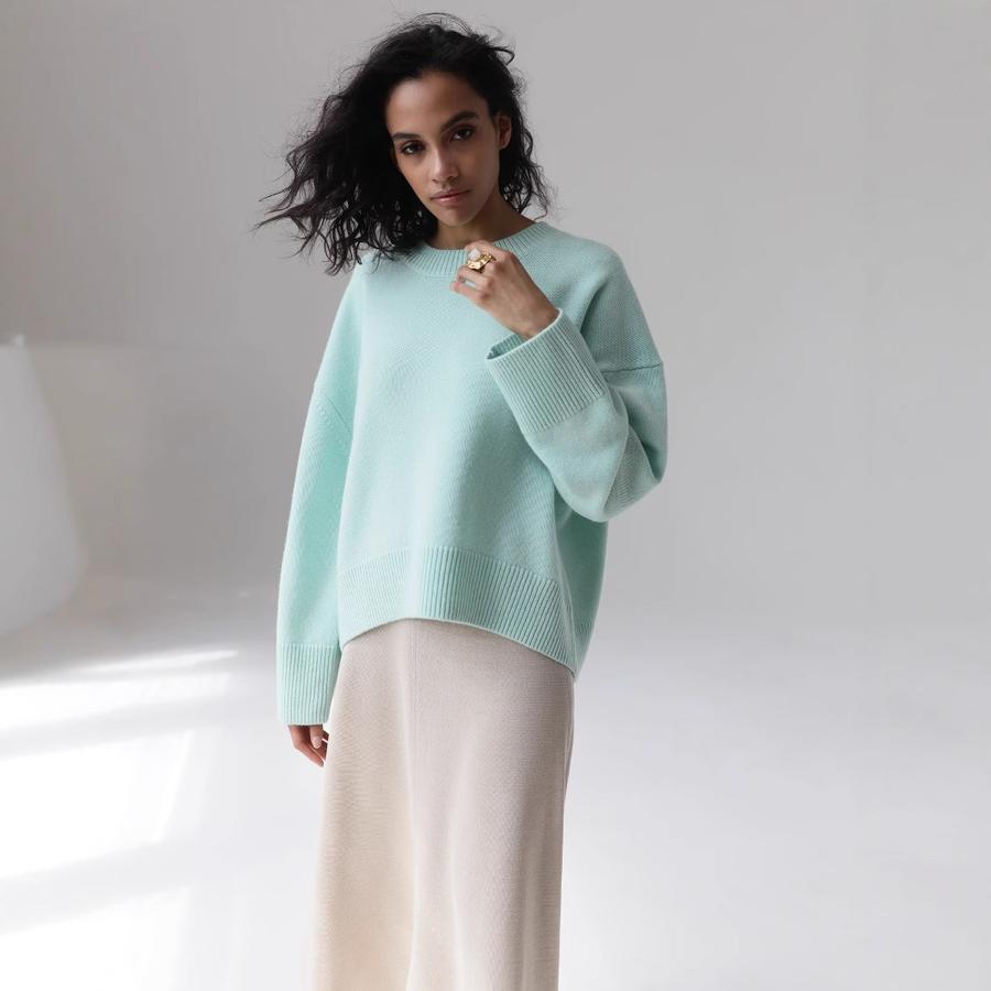 Autumn Thick Knit Sweater Set Women Loose Casual Oversized Pullover Base Layer Outerwear