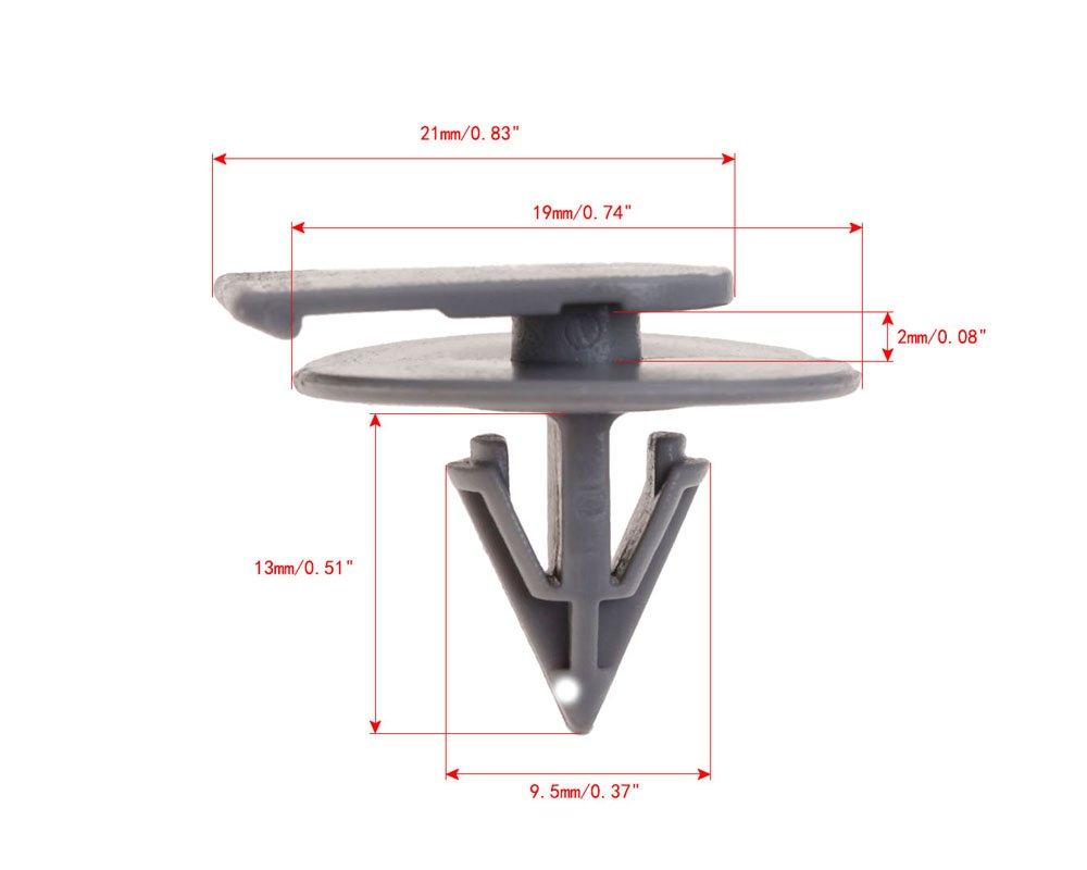 20pcs Rivet Rivet Clip Fastener Mud Flap Bumper Fender Clipall