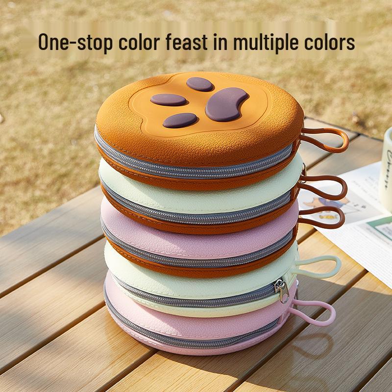 New Foldable Double Dog Bowl: Integrated Design for Outdoor Pet Feeding