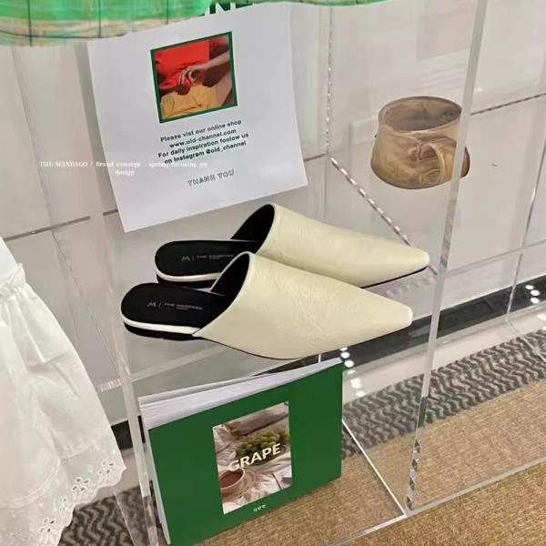Fashion Flat Shoes Female Mules For Women 2025 Cover Toe Ladies' Slippers Pointed Shoes Woman 2025 Pointed Toe Slippers Flat Female Mule