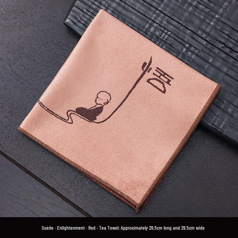 Japanese Tea Towels: Absorbent Cotton & Linen Rags, Embroidered Fabric, Thickened Cloth Pads, No Shedding