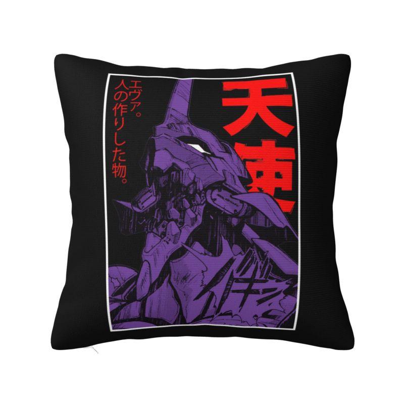 

Custom Modern EVA Evangelions Anime Sofa Cushion Cover Velvet Harajuku Manga Pillow Case 30cmx30cm