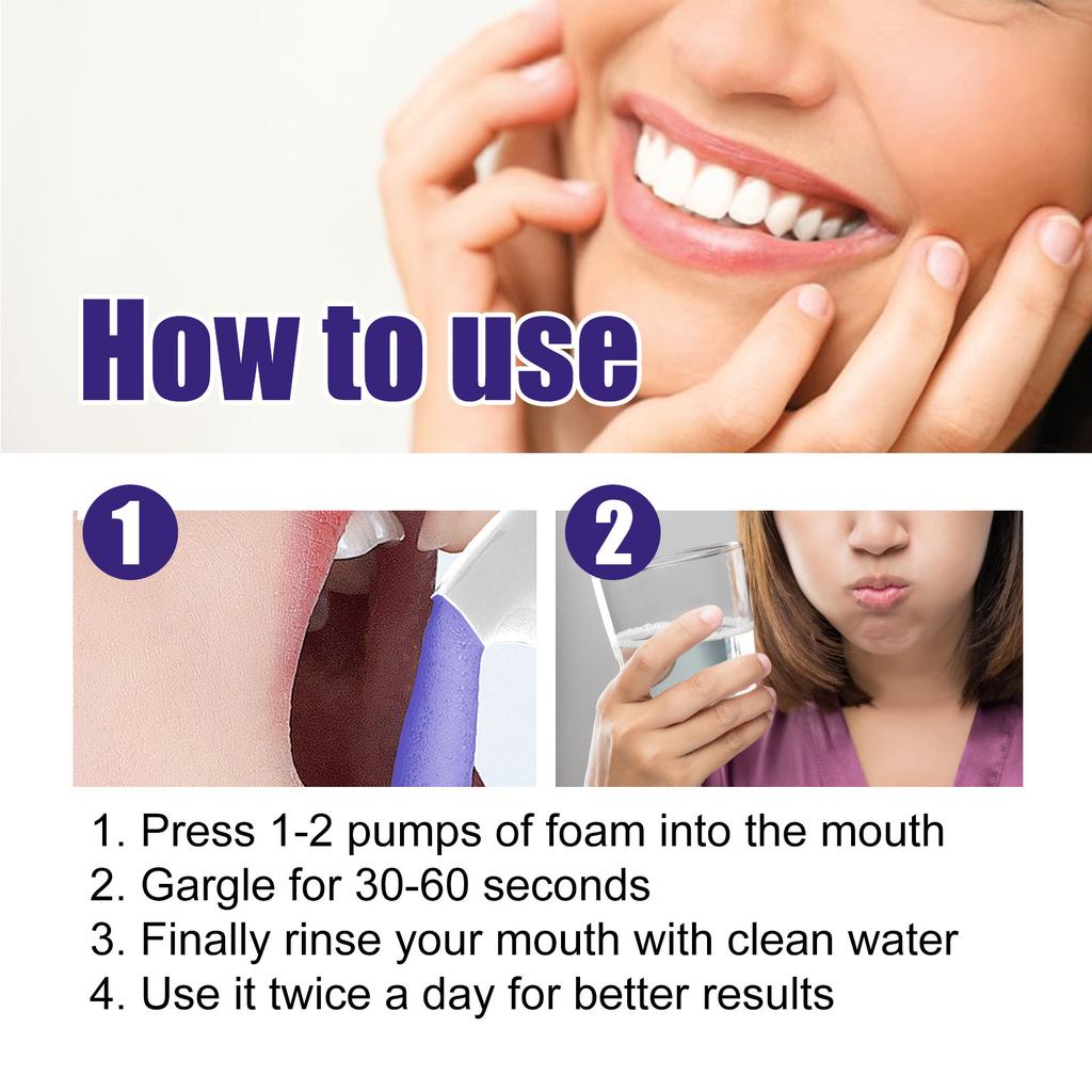 Tooth Whitening Foam Mousse Prevent Periodontitis Toothache Relief Dental Calculus Stain Removal Repair Gums Decay Oral Hygiene