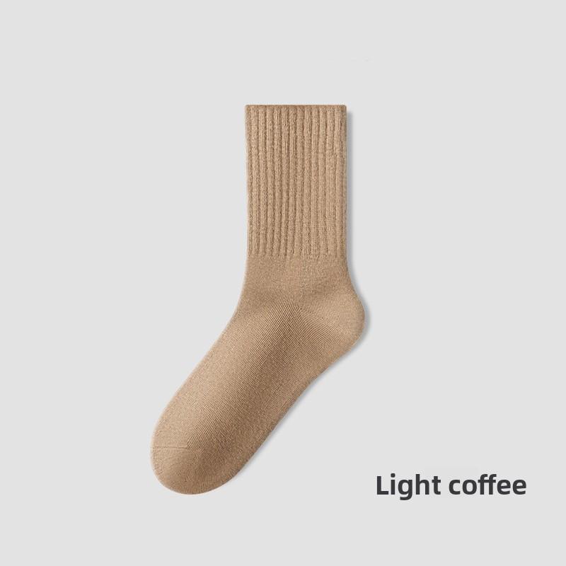Damen Herbst und Winter Alle Arten von reiner Baumwolle Antibakteriell Deodorant Anti-Pilling Nahtlose Kniestrümpfe