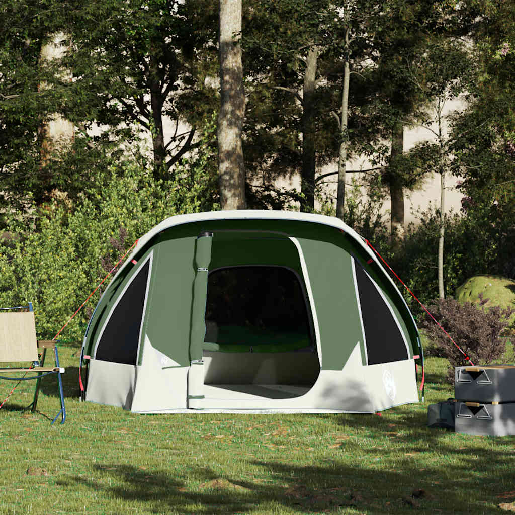 4 Person Camping Tent Green Waterproof