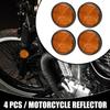 4pcs 1.73"x0.31" Universal Reflector Round Motorcycle Bike Reflector Orange