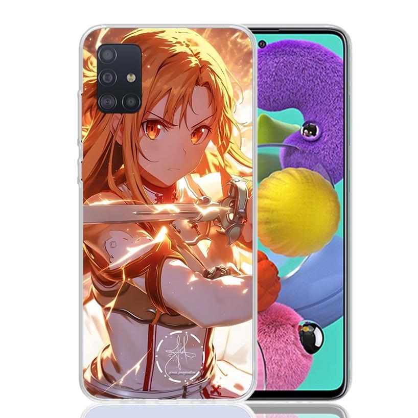 Sword Art Online Yuuki Asuna Phone Case For Samsung Galaxy A52 A32 A22 A12 A02S A50S A30S A51 A31 AA71 Note 20 Ultra 10 S10 Plus