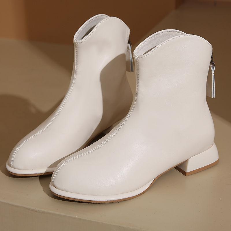 

Размер 35-44, женская обувь большого размера из мягкой кожи, белые ботильоны на толстом каблуке, женские 41, осень-зима, новые эластичные тонкие ботильоны на низком каблуке 42 66 inventory randomly sent