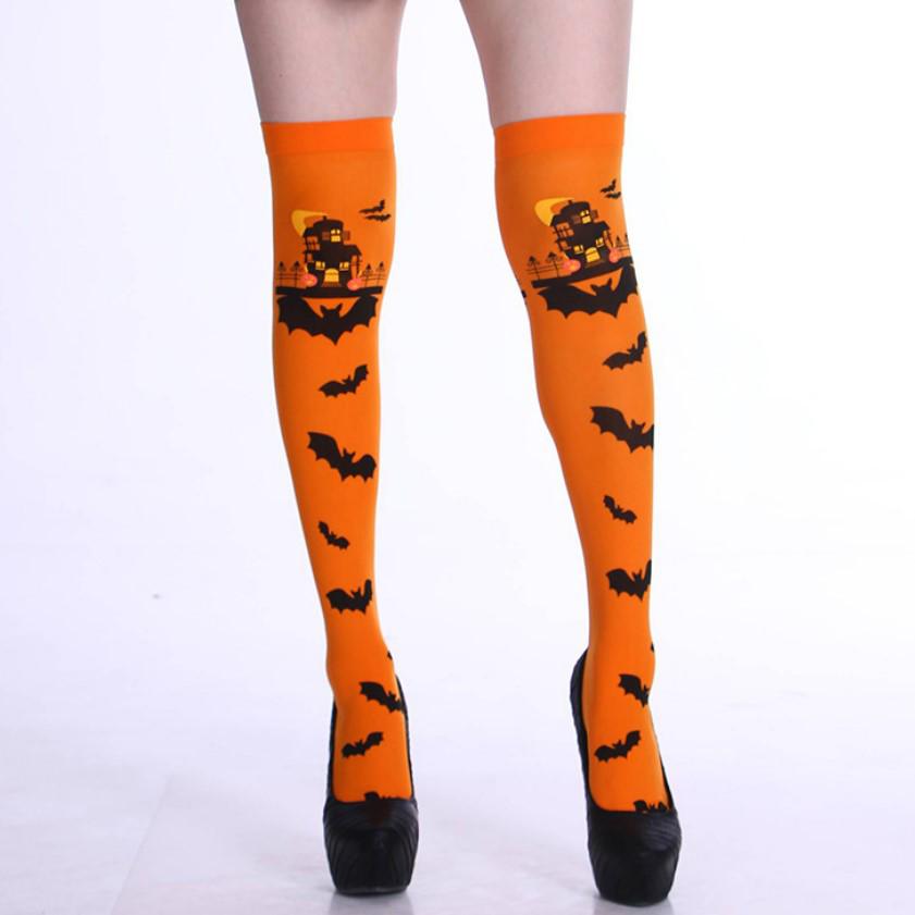 White, Black, Two-toe, Mid-calf, Over-the-knee Socks & Necklace