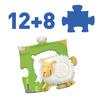 DJECO Giant Tactilofarm Jigsaw Puzzle 20 Pieces Giant Large Animal Develops Fine Motor Montessori Ages and Boys and Sports Autumn Nights - - -