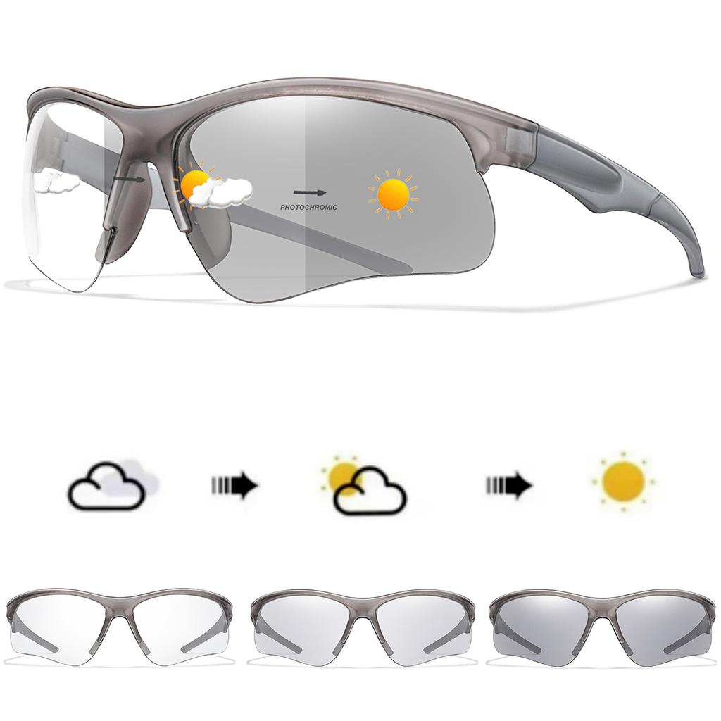 Fashion Photochromic Fishing Sunglasses Men Women Outdoor Mtb Bicycle Cycling Runnging Eyewear Sports Bike Windproof Goggles