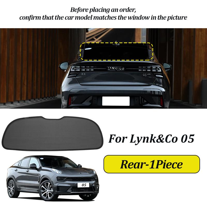 Linnunu for Lynk & Co 05 Lie Car Sunshade Magnetic Mesh Curtain Side Window Sun Shade Uv Protection Visor Summer Accessories