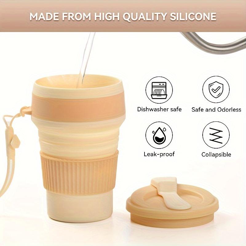 

[Портативная силиконовая кружка для воды объемом 350 мл] Складная силиконовая кружка для воды объемом 350 мл — портативная и многоразовая для активного отдыха, спорта, кемпинга и походов зелёный