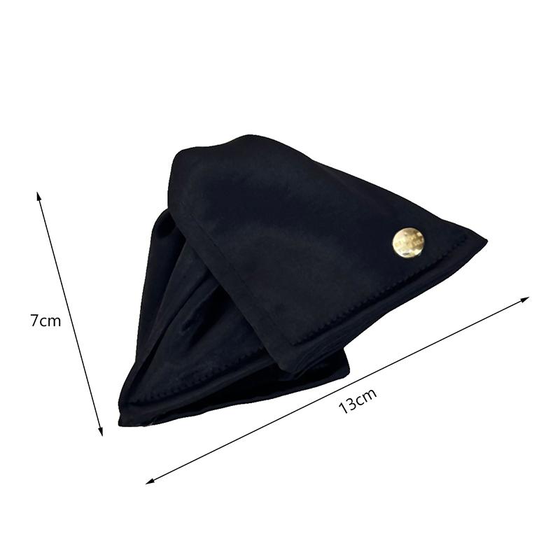 1Pc Gilt Satin Shell Golden Label Grab Clip Solid Color Fabric Large Shark Clip Premium Sense Commuter Hair Clip