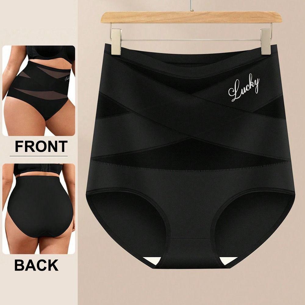 Lift Hip and Tummy Shapewear Briefs Mesh Panel High Waisted Underwear Daily Outfits