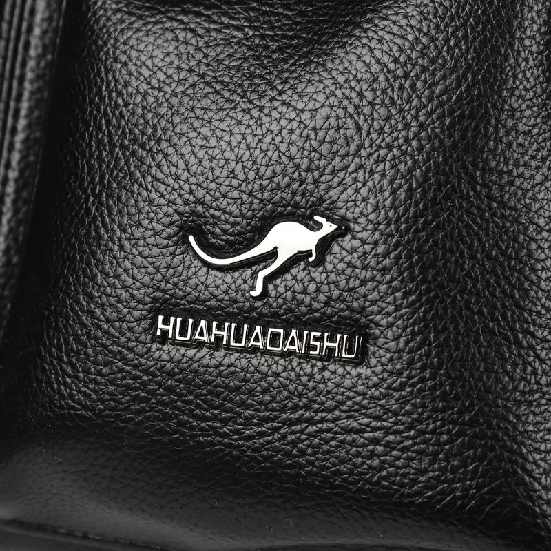 Women's Multi-Compartment Zipper Tote Bag PU Shoulder Bag